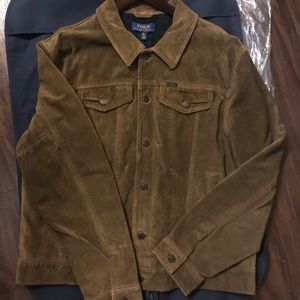 ralph lauren suede trucker jacket